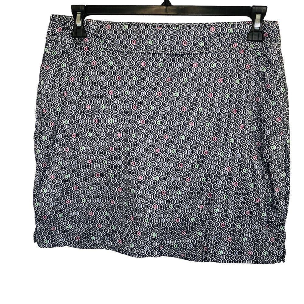 Greg Norman Women’s Golf Skort 18” Pull-on Geographic Print Size Medium